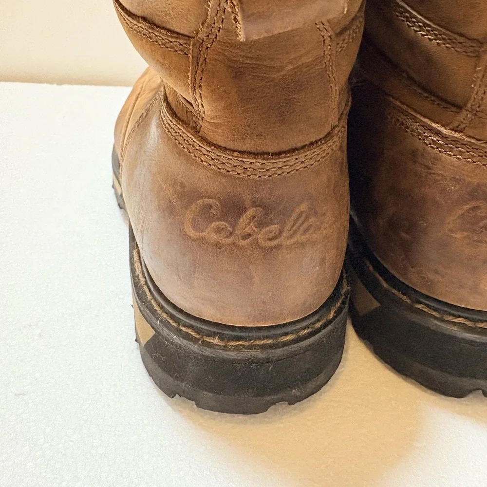 Cabelas Gore Tex Leather Hiking Work Boots Mens 12 EE Brown Waterproof Lace Up